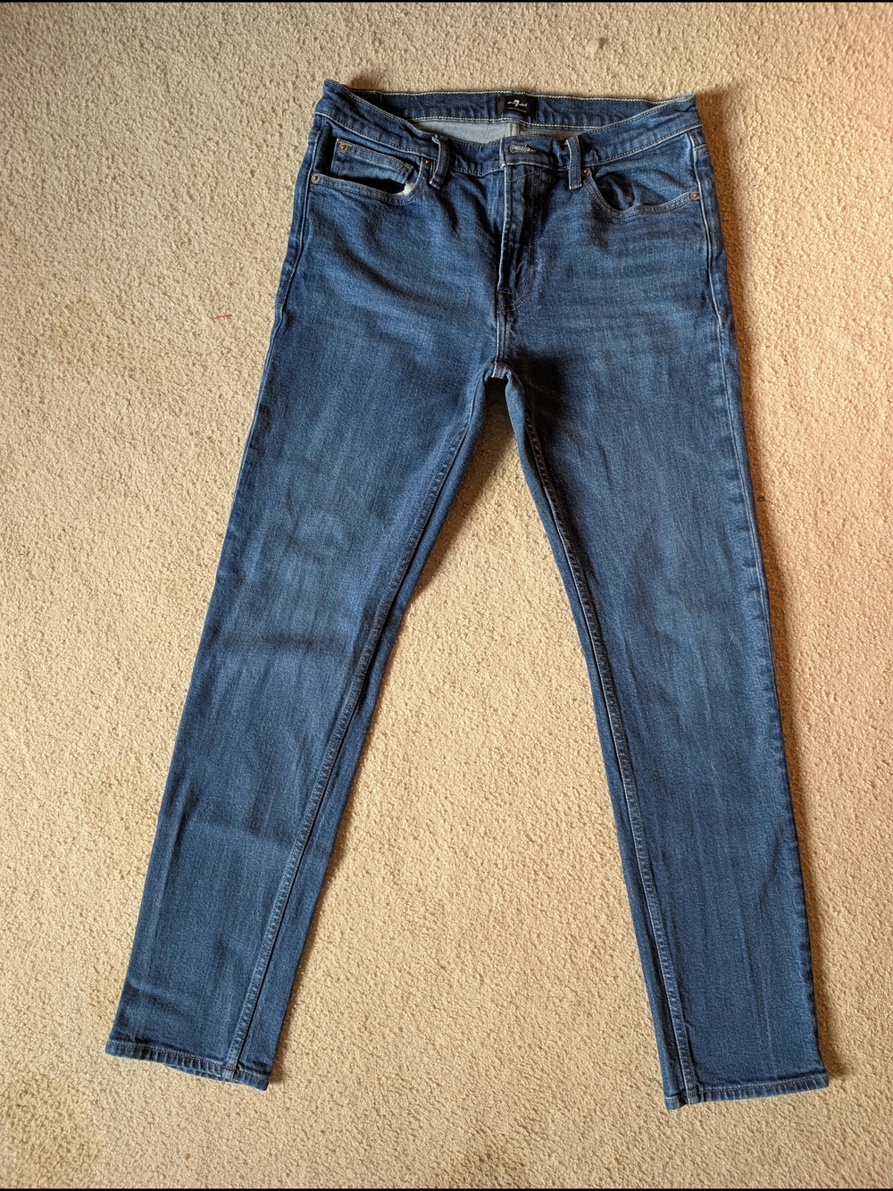 7 For All Mankind Men's Slim Jeans - Blue Sz 34*32
